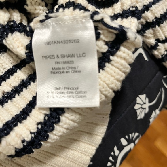 Veronica Beard kaela striped neck sweater - Picture 5 of 6